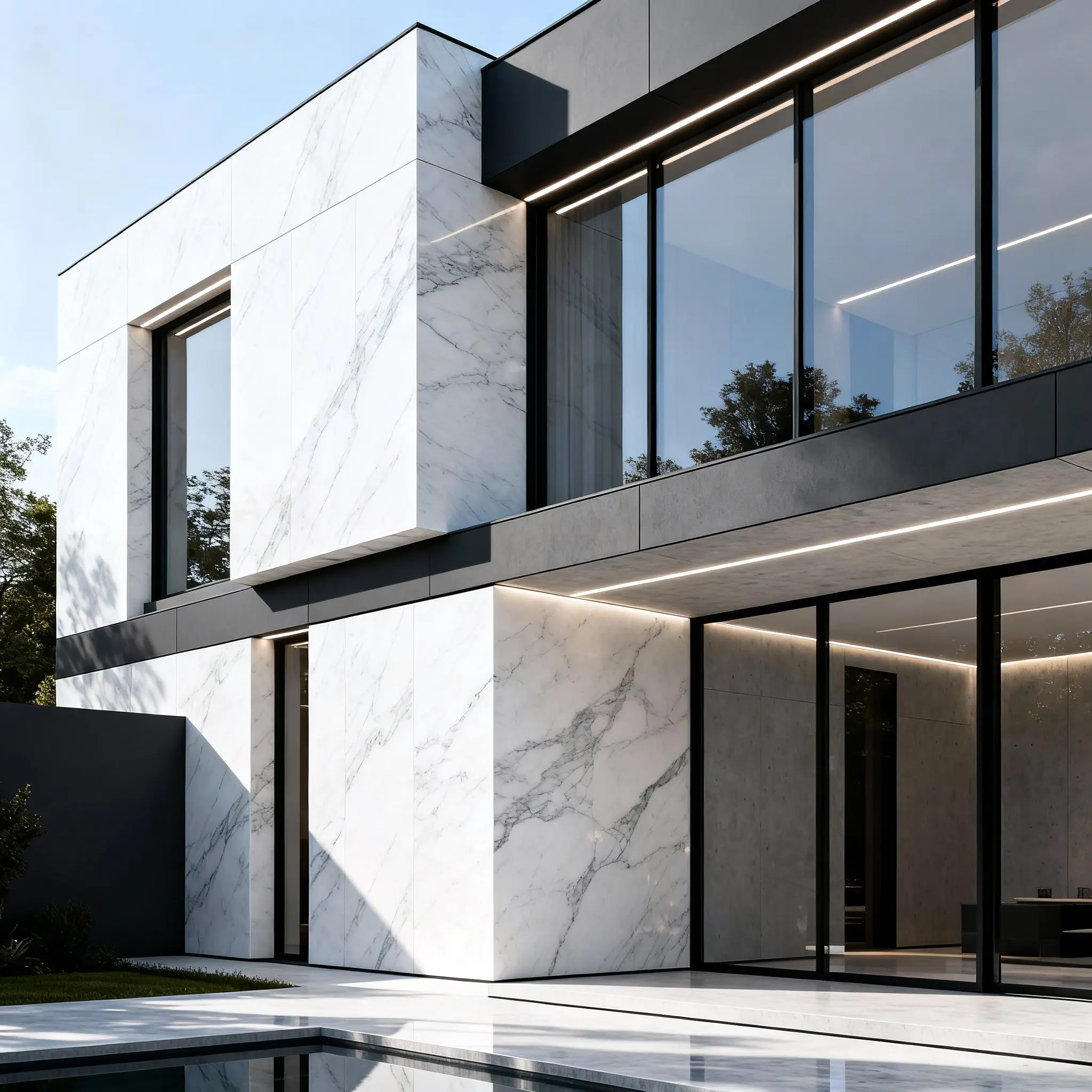 İzmir dış cephe mermer kaplama proje taahhüt