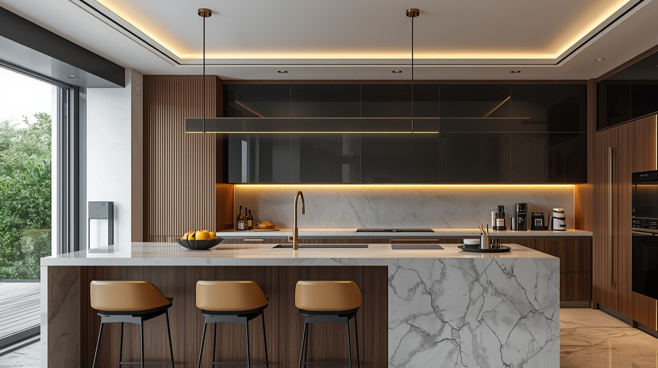 İzmir özel tasarım ada mutfak yenileme ve tadilat projeleri - Viti Dizayn